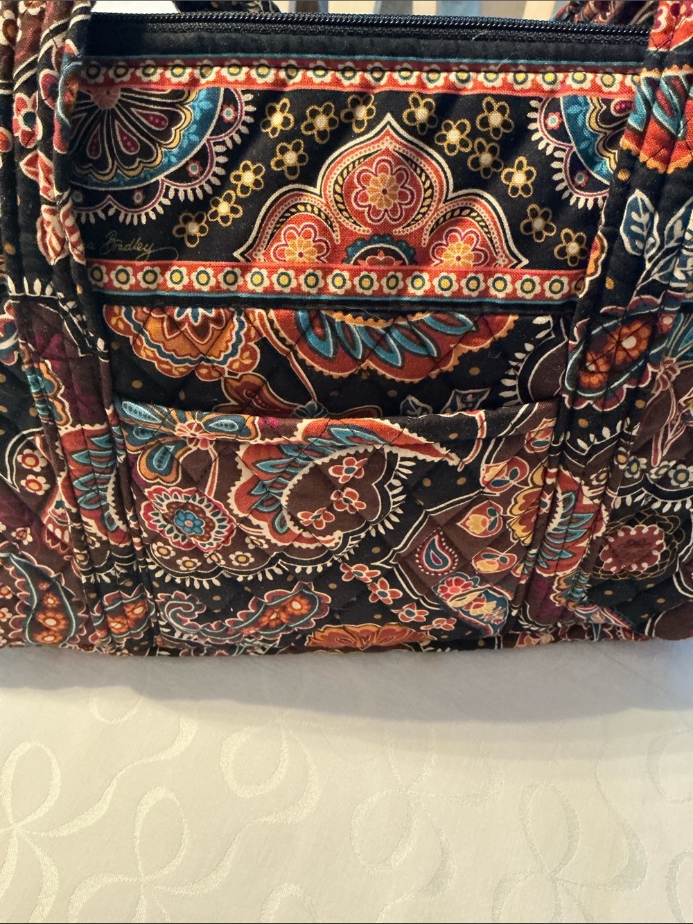 VERA BRADLEY Tote ~Retired Kensington Floral Tote Medium - Picture 2 of 7